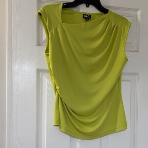 INC International Concepts Women's Vibrant Green Blouse
